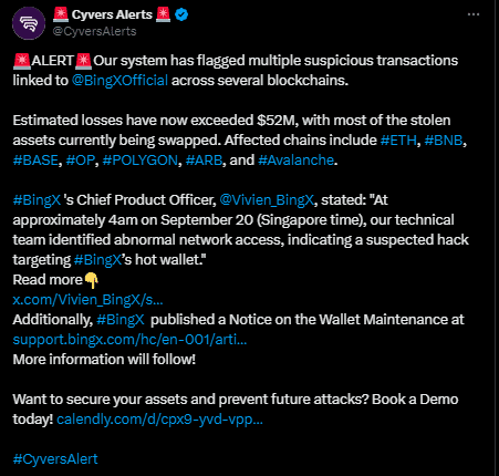 Bingx Cyver Alert