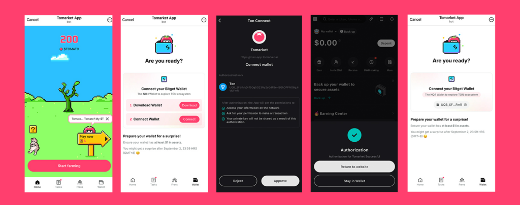 Tomarket Airdrop: How To Connect Wallet &Amp; Claim $Tomato Tokens 2 Connect Your Bitget Wallet To Tomarket