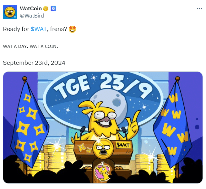 Watbird'S $Wat Token Launch