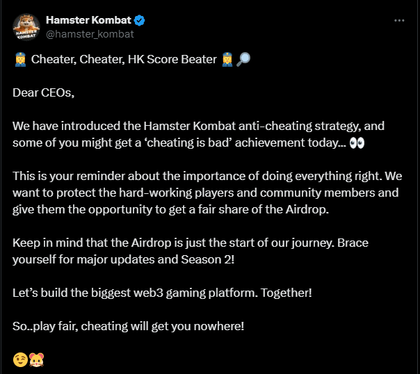 Hamster Kombat'S Twitt