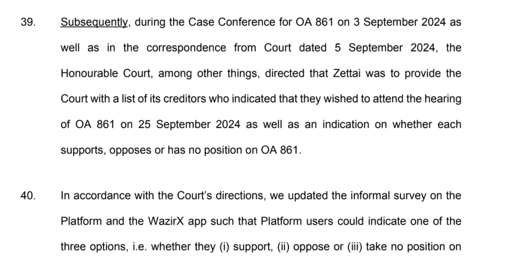 moratorium application WazirX