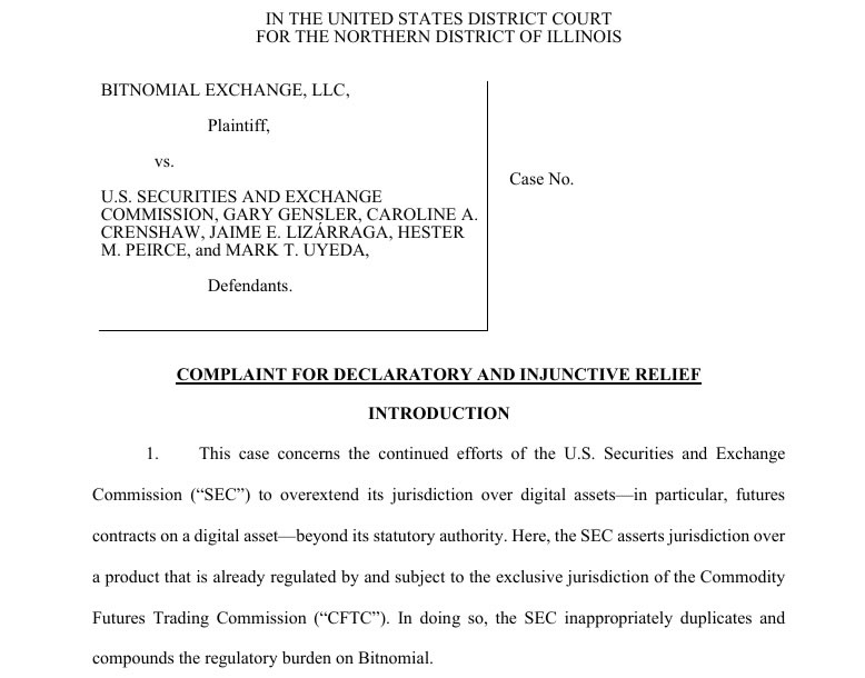 Bitnomial Vs Sec