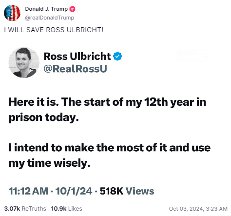 Trump Again Vows To 'Save' Silk Road Founder Ross Ulbricht 2 Trump Vows To Save Ross Ulbricht On 12Th Prison Anniversary