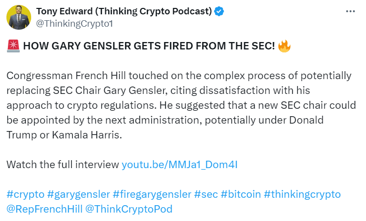 French Hill On Thinking Crypto Podcast