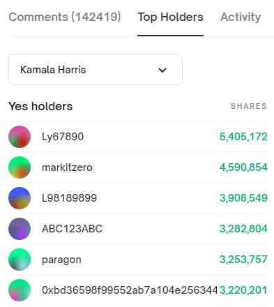 Polymarket Top Traders