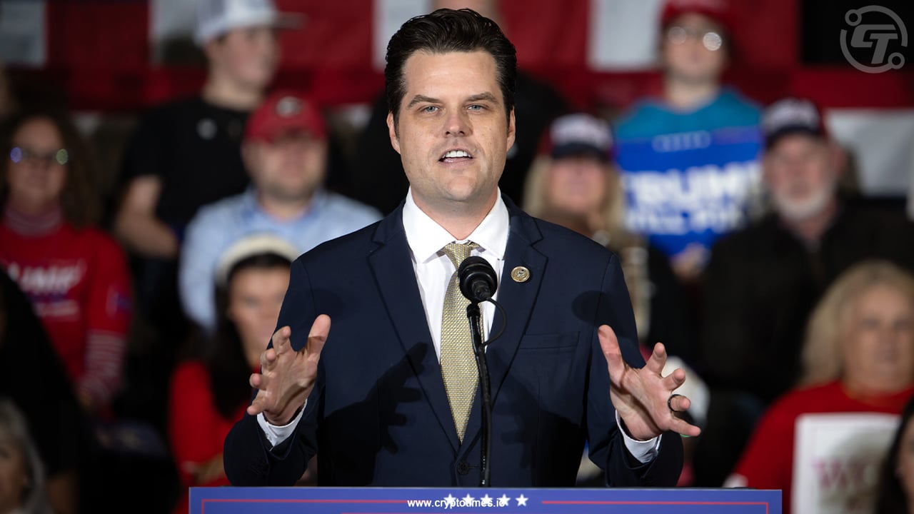 Trump Nominates Pro-Crypto Matt Gaetz as U.S. Attorney General