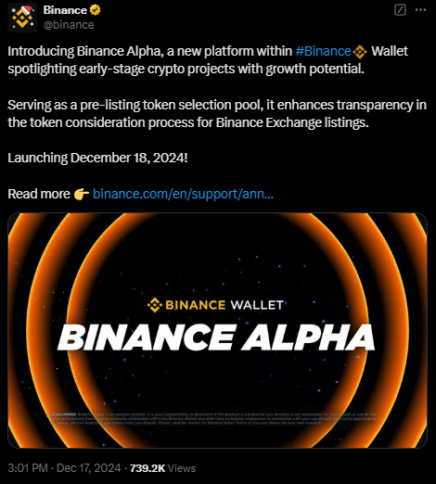 Binance Launches ‘Binance Alpha’ For Nascent Crypto Projects 2 Binance Announce Binance Alpha
