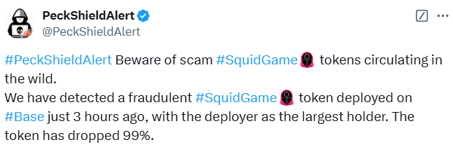Squid Game Lovers Got Scammed As Fake Token Drops 99% 2 Peckshild Alert On Squid Token