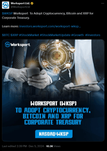 Worksport adopt crypto adoption