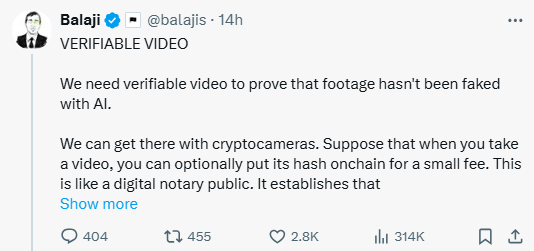 Balaji About Cryptocameras