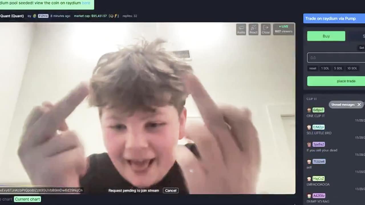 12 Year old kid $QUANT Rugpull
