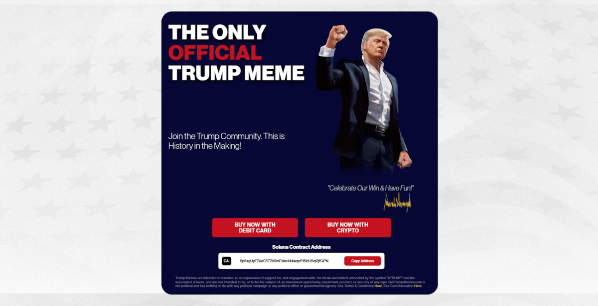 Buy trump meme coin