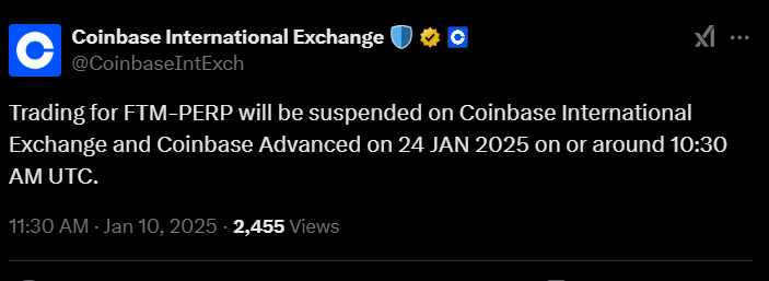 Coinbase Suspends Fantom Trading Amid Cftc Scrutiny 2 Coinbase Delist Ftm