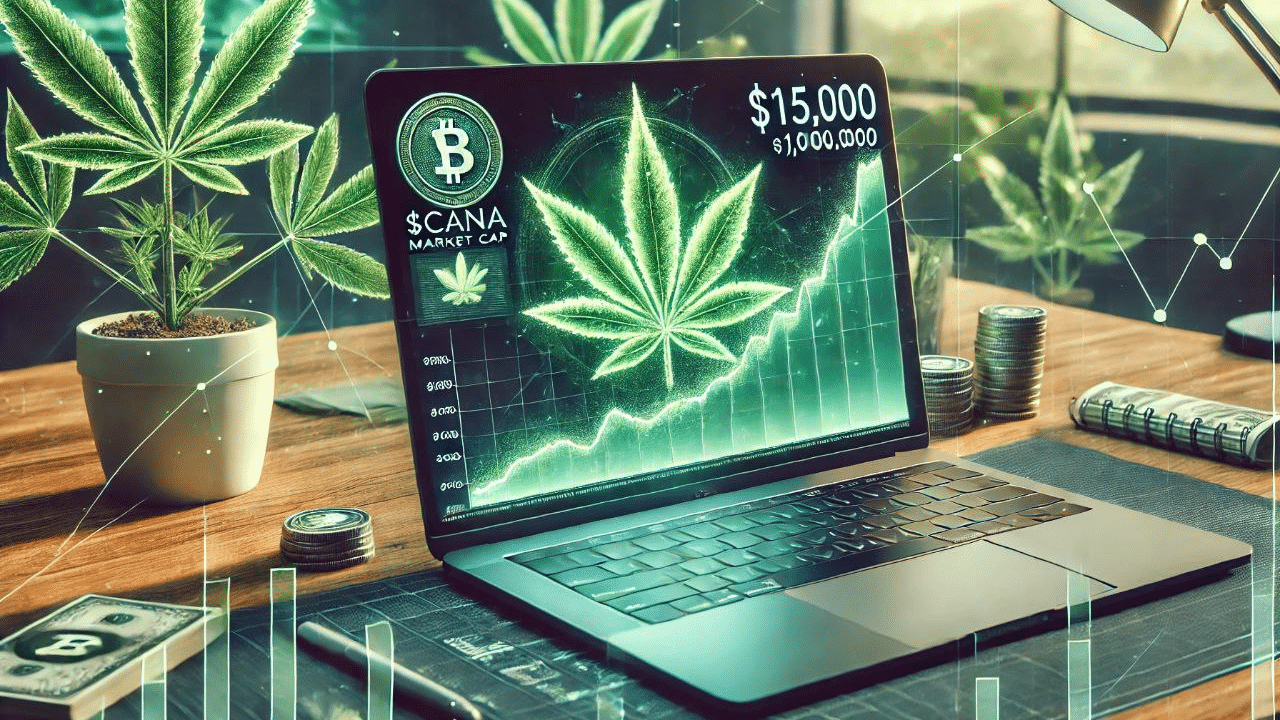 New Cannabis $CANA Memecoin Gains 400% in first 2 days 