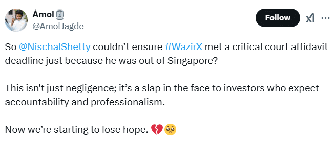 Nischal Skips Court Date In Singapore, Leaves Wazirx Users Hanging 2 Nischal Skips Court Date In Singapore