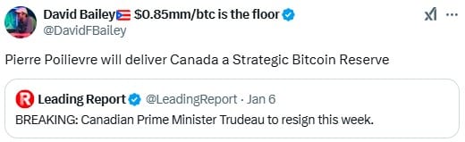 Poilievre To Introduce Bitcoin Reserve If Elected Pm In Canada