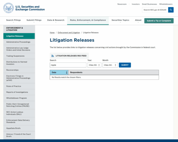 Ripple Files Removed From The Sec Website