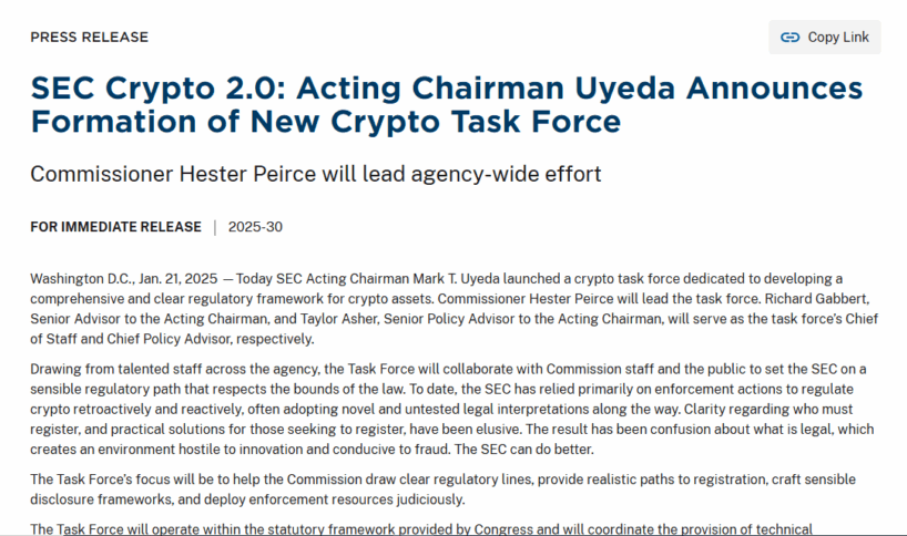 Sec Launches New Task Force To Regulate Crypto Assets 2 Sec Task Force