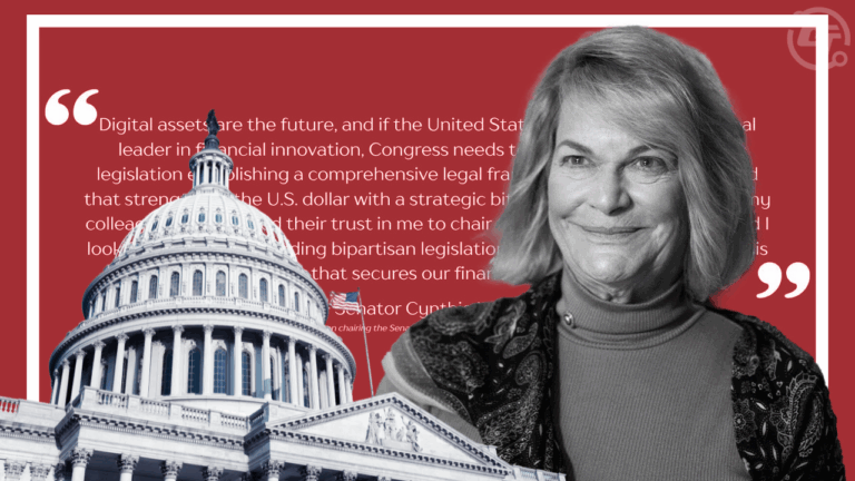 Senator Cynthia Lummis has been named chair of the Senate Banking Subcommittee on Digital Assets