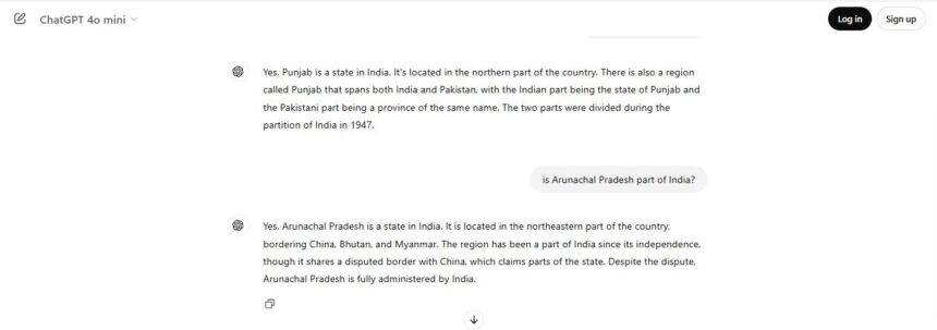 Openai Response To Arunachal Pradesh
