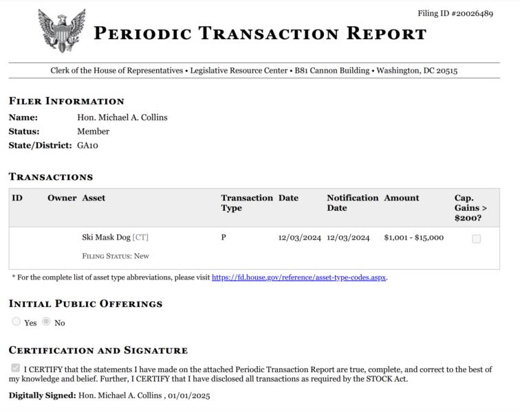 Periodic Transaction Report