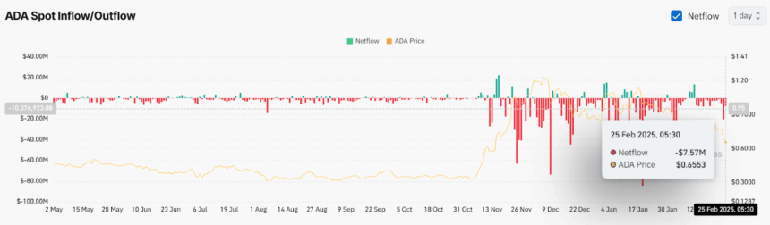 Cardano (Ada) Drops 11%, Will It Fall To $0.50 Or Rebound 3 Ada Spot Inflow-Outflow