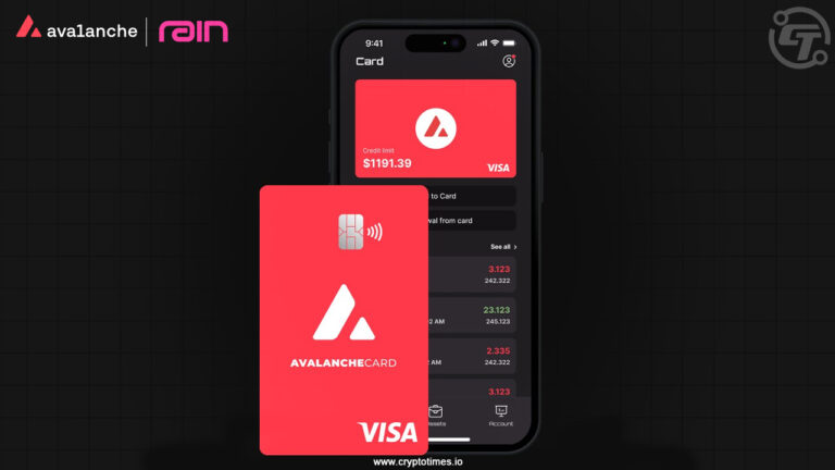 Avalanche and Rain Launch Crypto-Powered Visa Card