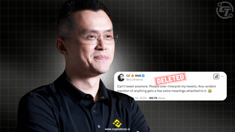 CZ says do not touch memecoins and later deletes Tweet.