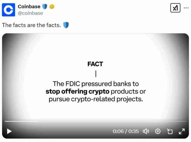 Coinbase'S Video Criticizes Fdic