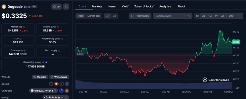 DOGEUSDT Price