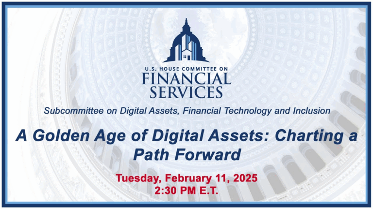 Digital Asset Subcommittee to discuss necessary legislation