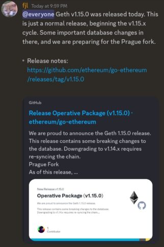 Ethereum Node Developer Geth Release Update: V1.15.0 2 Ethereum Node Developer Geth Release Update