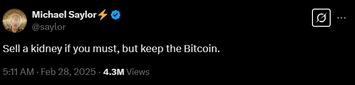 Michael Saylor’s Tweet