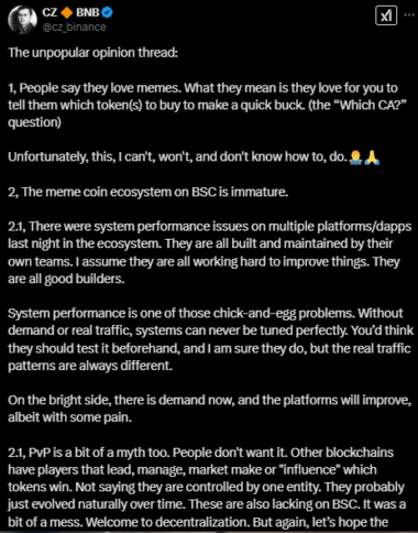 &Quot;Do Not Touch Memecoins&Quot;, Says Cz And Then Deletes Tweet 2 Cz Deleted Tweet On Memecoins