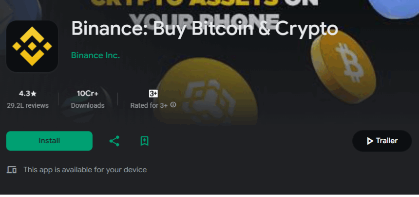 Binance Rating On Google Play Store