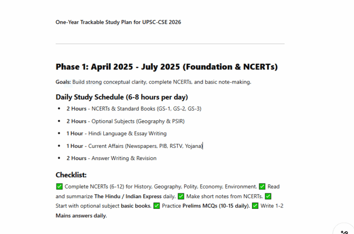 How Can Artificial Intelligence Help In Smarter Upsc Preparation? 10 Chatgpt 1 Year Planner 1St Slide
