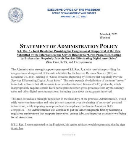 White House Joins Lawmakers To Fight Irs Defi Broker Rule 2 Congress Disaprove Irs Crypto Rules