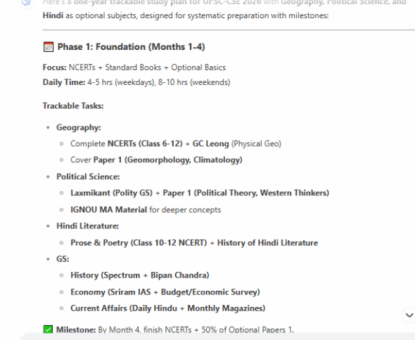 How Can Artificial Intelligence Help In Smarter Upsc Preparation? 15 Deepseek Ai 1 Year Planner 1St Reply