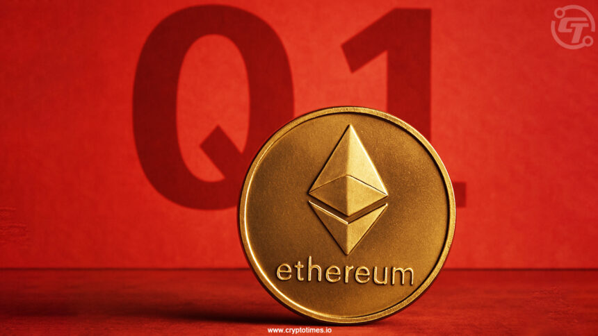 Ethereum (Eth) Sees One Of Its Worst Q1 Performances, Drops 46%