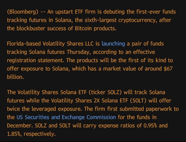 Solana Joins Etf Frenzy: First Us Sol Futures Etfs To Go Live Tomorrow 2 Solana Futures Etf