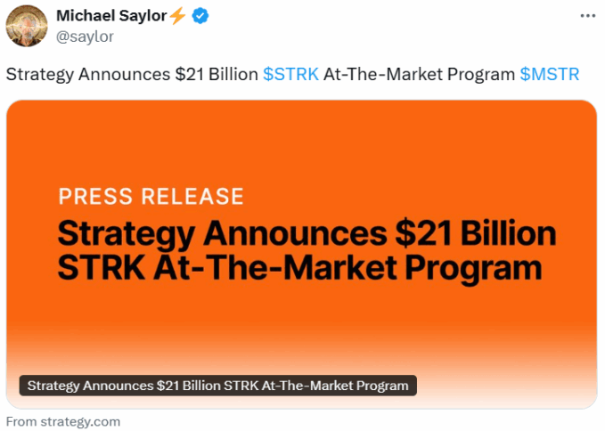 Strategy To Plan $21B Strk Sale To Buy More Bitcoin 2 Strategy Seeks $21B