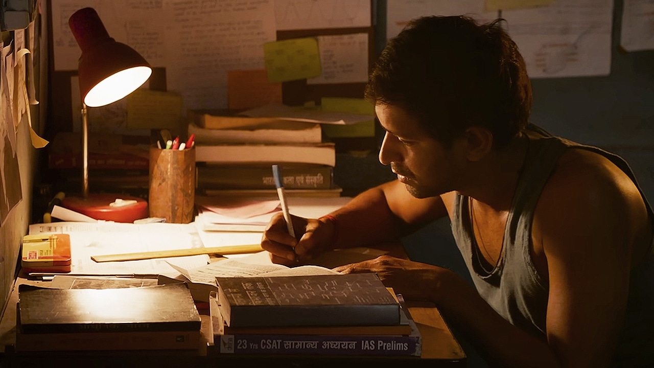 A still image from popular Bollywood movie 12th Fail.