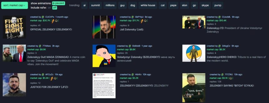 Crypto Flooded With Zelensky Memecoins After Trump Clash 2 Zelensky Memecoins