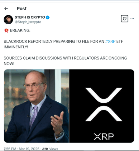 Blackrock Xrp Etf Rumour