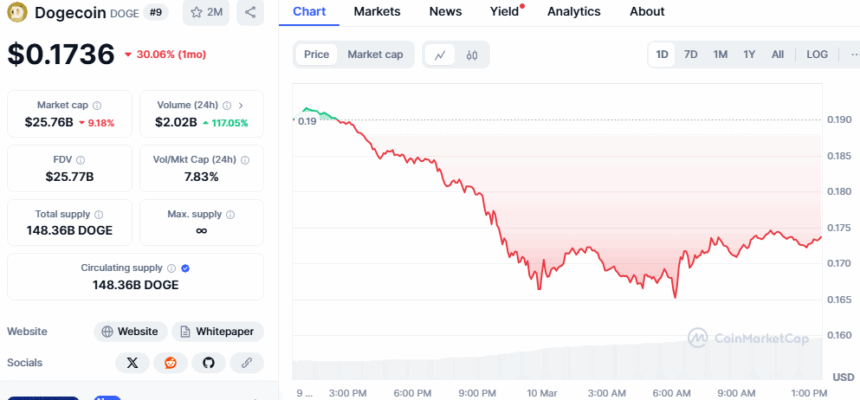 Dogecoin Price Chart