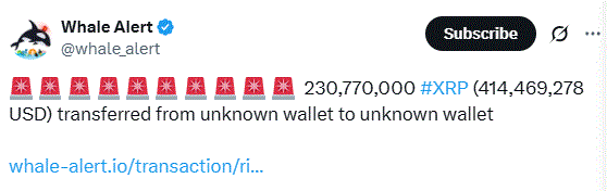Mysterious 230M Xrp Transfer Triggers Community Buzz 2
230.77 Million Xrp Was Transferred