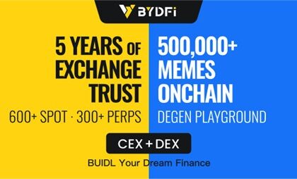 Bydfi Launches Moonx: Dual-Engine Cex + Dex On-Chain Trading Tool