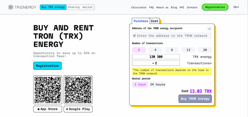 Buy And Rent Tron Energy