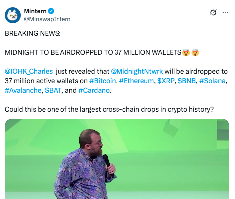 Cardano Unveils 37M-User Airdrop
