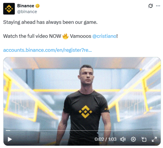 Cristiano Ronaldo Takes On The Binance Challenge 2 Cristiano Ronaldo Takes On The Binance Challenge